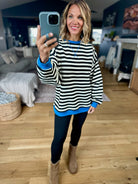 Easy Going Striped Crew-Fate-Anna Kaytes Boutique, Women's Fashion Boutique in Grinnell, Iowa