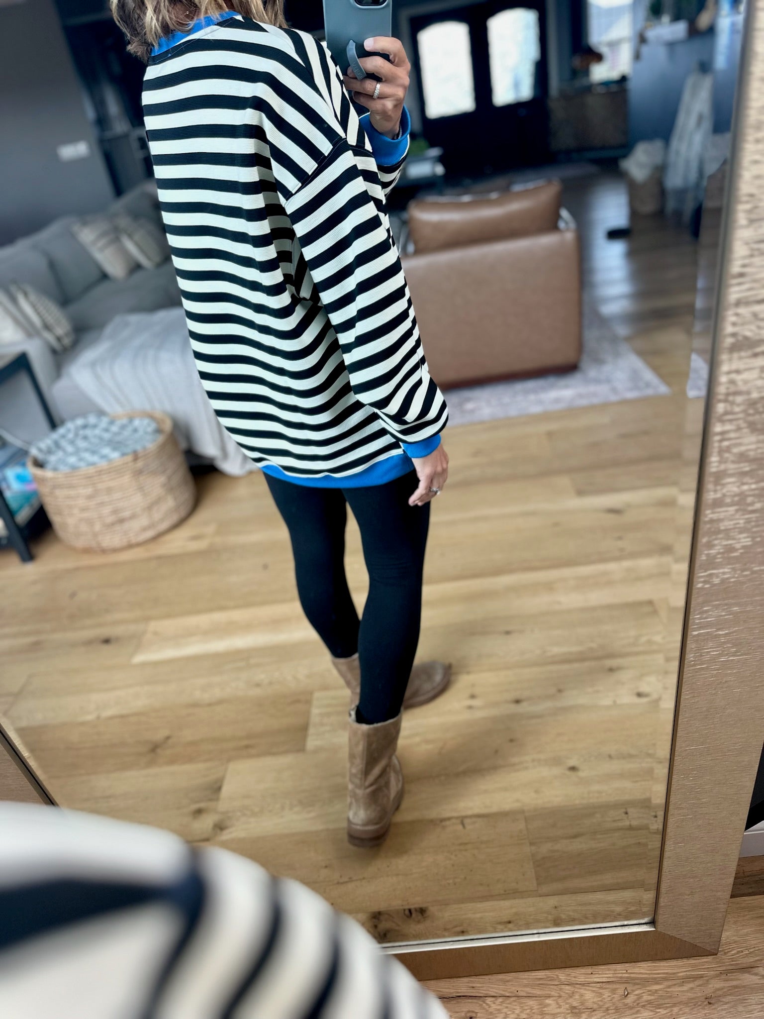 Easy Going Striped Crew-sweater-Fate-Anna Kaytes Boutique, Women's Fashion Boutique in Grinnell, Iowa