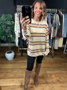 Weekends Away Striped Knit-Sweaters-Very J-Anna Kaytes Boutique, Women's Fashion Boutique in Grinnell, Iowa