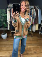 In The Past Varsity Cardigan-Sweaters-Fate-Anna Kaytes Boutique, Women's Fashion Boutique in Grinnell, Iowa