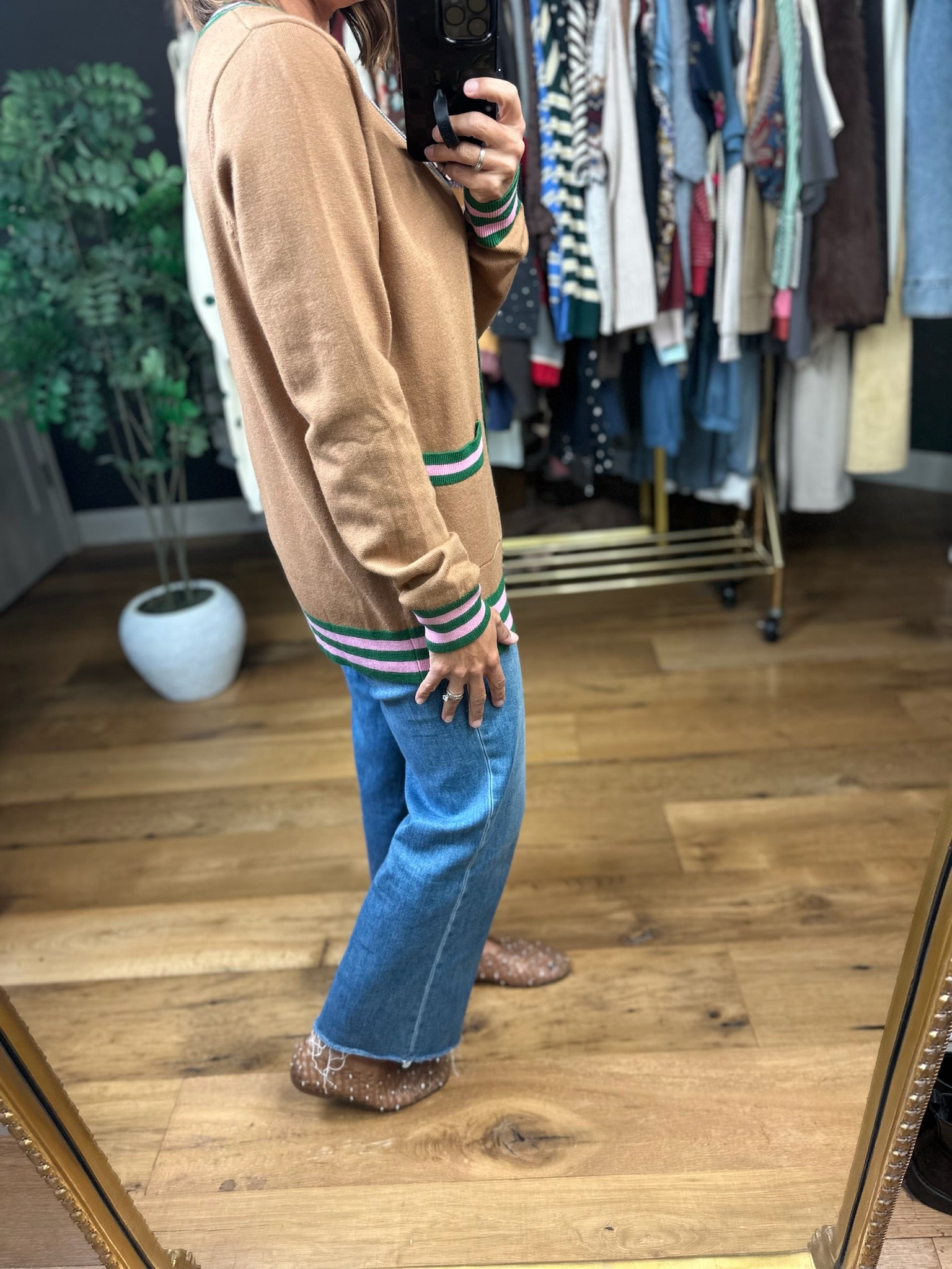 In The Past Varsity Cardigan-Sweaters-Fate-Anna Kaytes Boutique, Women's Fashion Boutique in Grinnell, Iowa