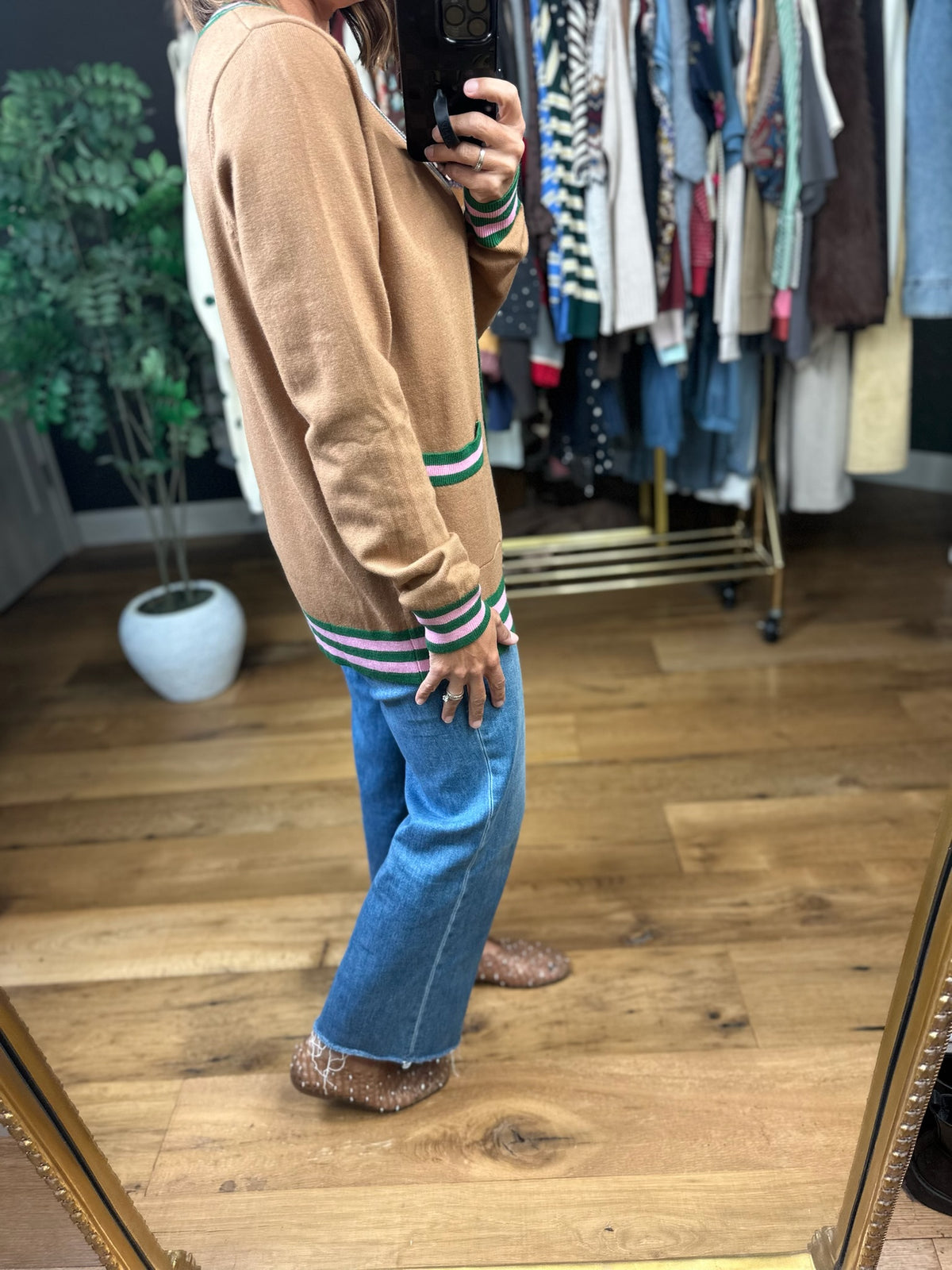 In The Past Varsity Cardigan-Sweaters-Fate-Anna Kaytes Boutique, Women's Fashion Boutique in Grinnell, Iowa