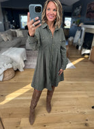 Take Your Time Corded Shirt Dress-Anniewear-Anna Kaytes Boutique, Women's Fashion Boutique in Grinnell, Iowa