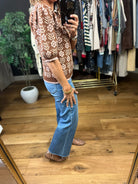 Remember Me Patterned Knit Top-Sweaters-She & Sky-Anna Kaytes Boutique, Women's Fashion Boutique in Grinnell, Iowa