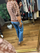 Remember Me Patterned Knit Top-Sweaters-She & Sky-Anna Kaytes Boutique, Women's Fashion Boutique in Grinnell, Iowa