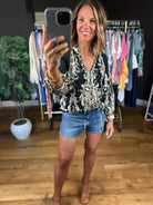 Closer To Love Patterned Top-Short Sleeves-Umgee-Anna Kaytes Boutique, Women's Fashion Boutique in Grinnell, Iowa
