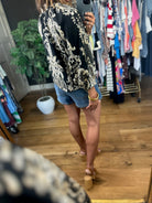 Closer To Love Patterned Top-Short Sleeves-Umgee-Anna Kaytes Boutique, Women's Fashion Boutique in Grinnell, Iowa