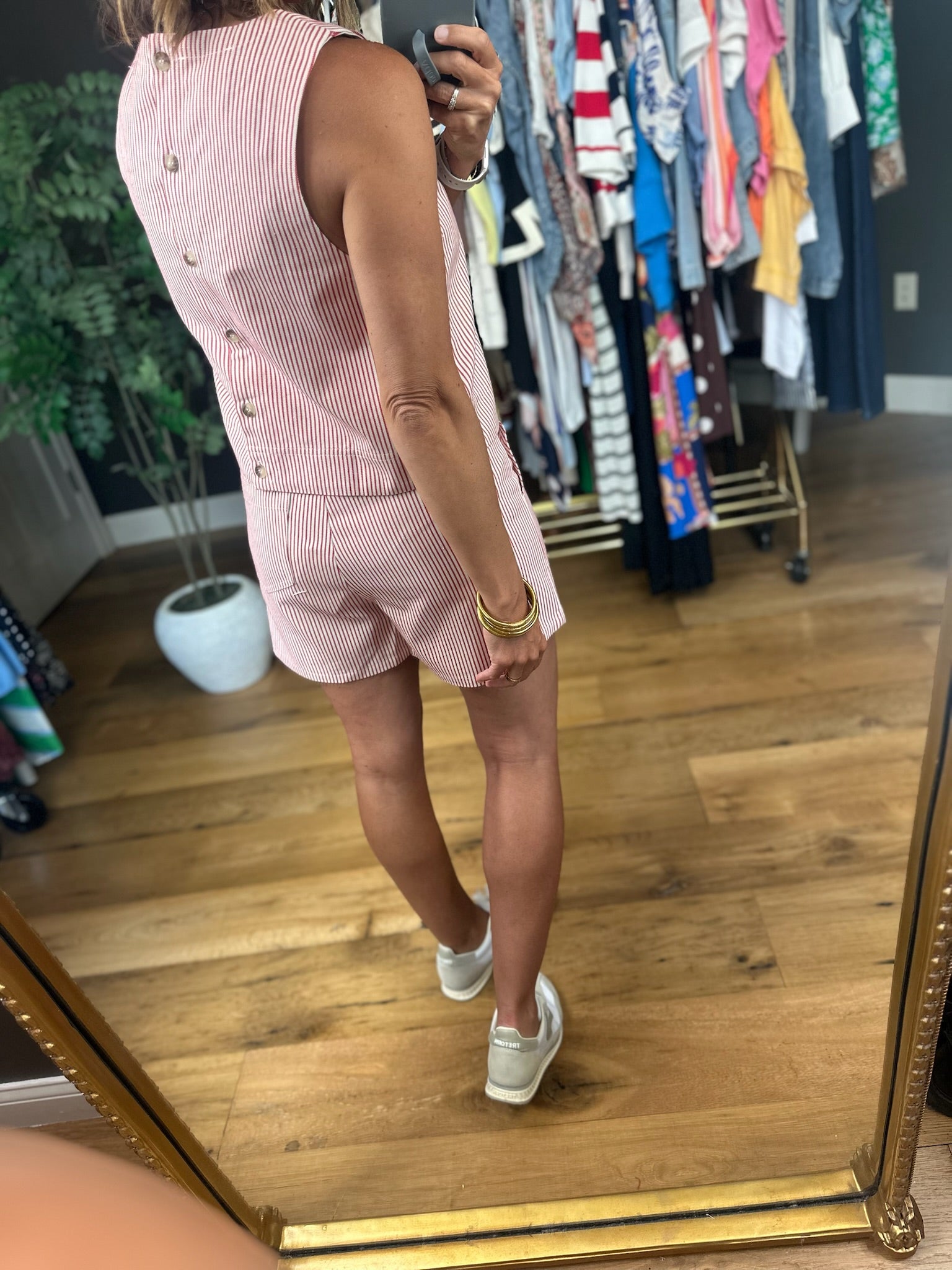 She's So Sweet Striped Skort Set-Two Piece Set-Entro-Anna Kaytes Boutique, Women's Fashion Boutique in Grinnell, Iowa