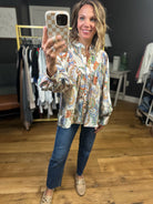 Out Of Thin Air Patterned Top - Ivory-Eesome-Anna Kaytes Boutique, Women's Fashion Boutique in Grinnell, Iowa