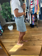 On The Other Side Striped Denim Mini Skirt-Skirts-Very J-Anna Kaytes Boutique, Women's Fashion Boutique in Grinnell, Iowa