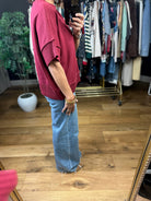 All My Love Short Sleeve Knit Top-Sweaters-She & Sky-Anna Kaytes Boutique, Women's Fashion Boutique in Grinnell, Iowa