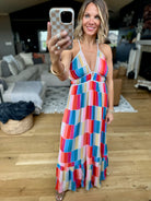 Gazing Out Patterned Maxi Dress - Multi-Fate-Anna Kaytes Boutique, Women's Fashion Boutique in Grinnell, Iowa