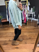 Lead The Way Tencel Shacket - Light Wash Denim-Thread & Supply-Anna Kaytes Boutique, Women's Fashion Boutique in Grinnell, Iowa