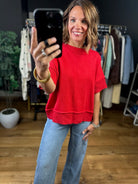 All My Love Short Sleeve Knit Top-Sweaters-She & Sky-Anna Kaytes Boutique, Women's Fashion Boutique in Grinnell, Iowa