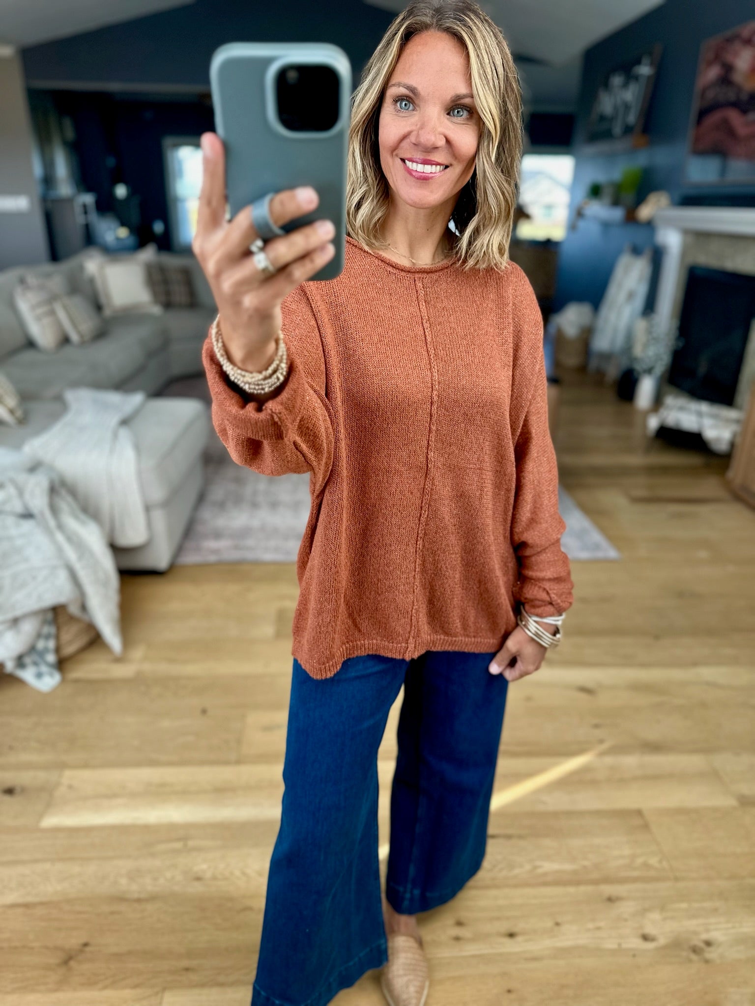 Blazing Trail Oversized Knit Top-By Together-Anna Kaytes Boutique, Women's Fashion Boutique in Grinnell, Iowa