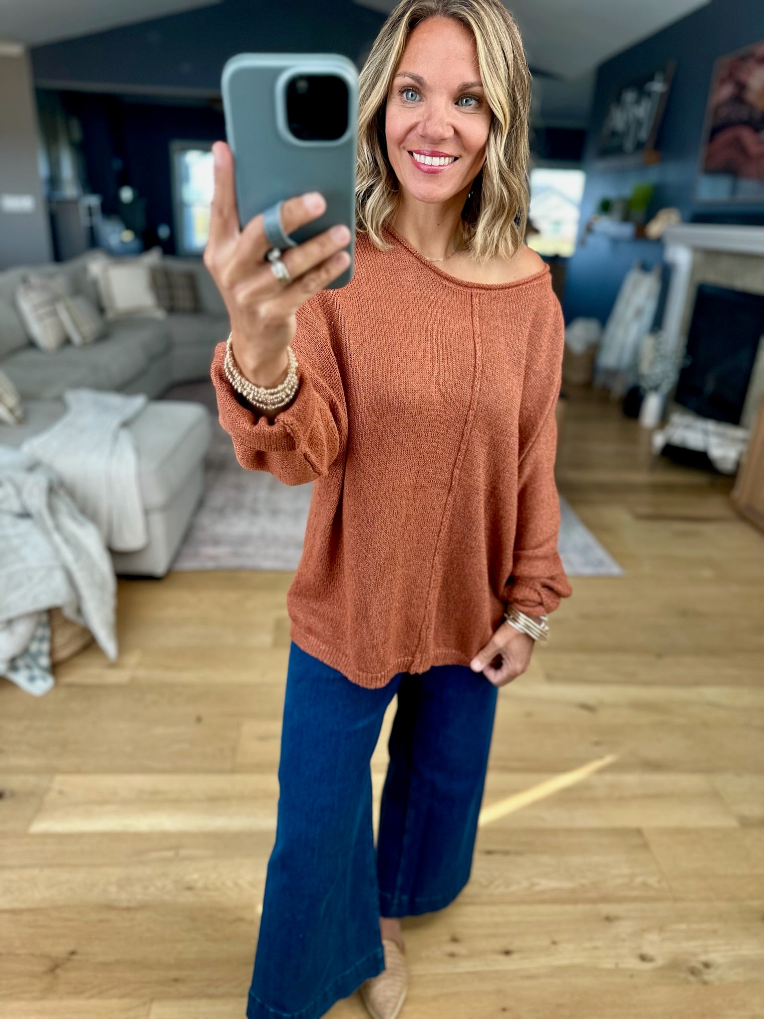 Blazing Trail Oversized Knit Top-By Together-Anna Kaytes Boutique, Women's Fashion Boutique in Grinnell, Iowa