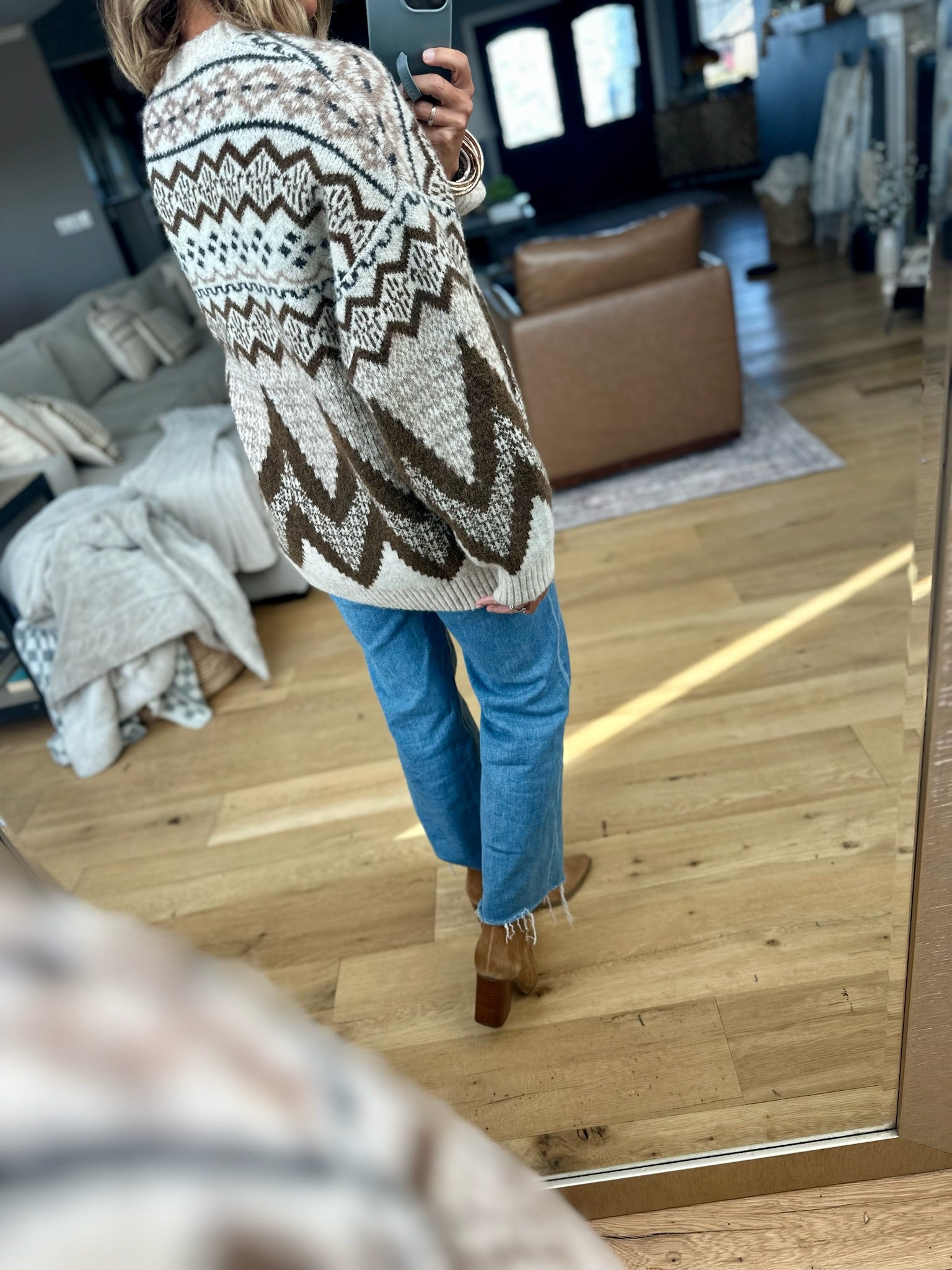 Means More Fair Isle Crewneck Sweater-Anniewear-Anna Kaytes Boutique, Women's Fashion Boutique in Grinnell, Iowa