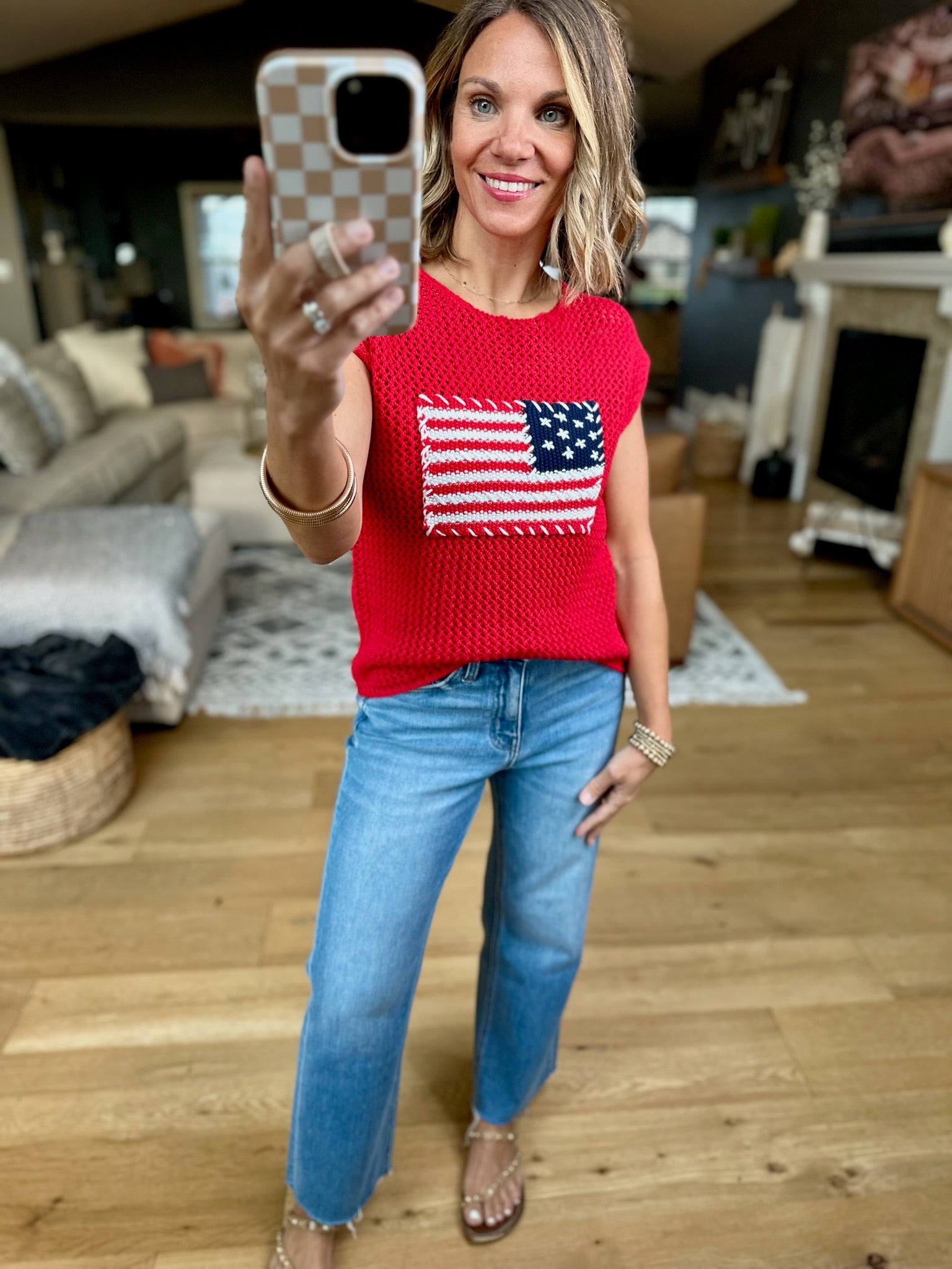 Symbol Of Honor Flag Knit Top - Multiple Options-Blu Pepper-Anna Kaytes Boutique, Women's Fashion Boutique in Grinnell, Iowa