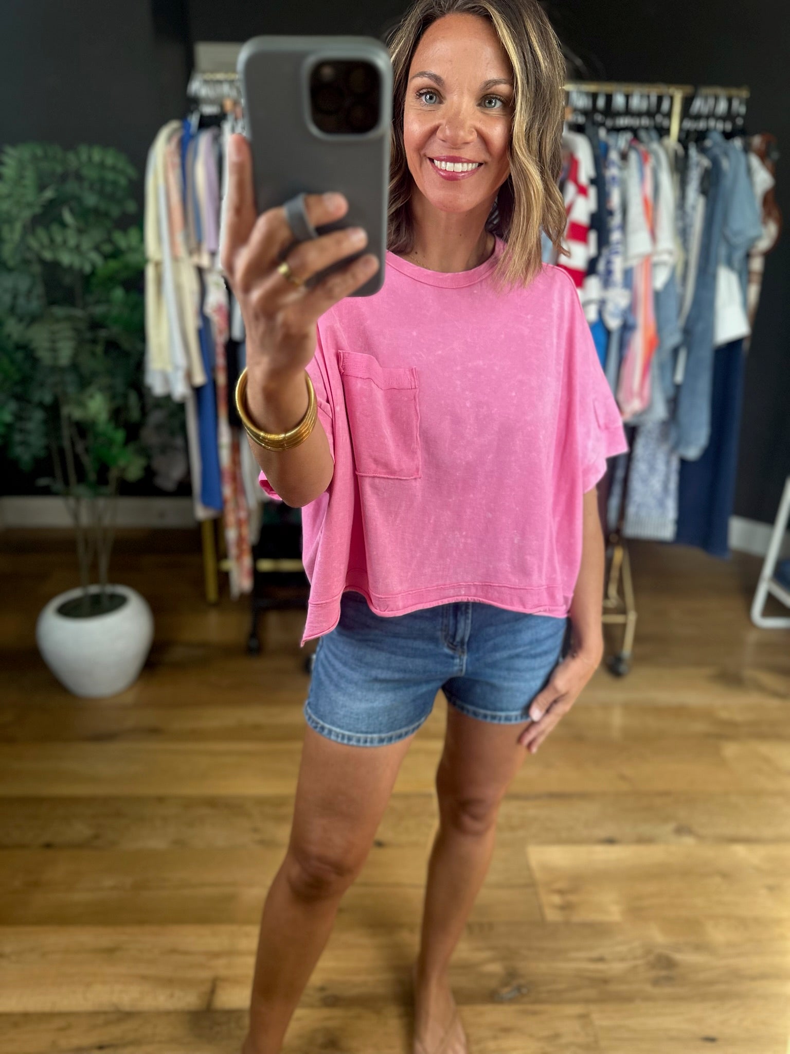 Wide Open Spaces Flowy Tee-Short Sleeves-Very J-Anna Kaytes Boutique, Women's Fashion Boutique in Grinnell, Iowa