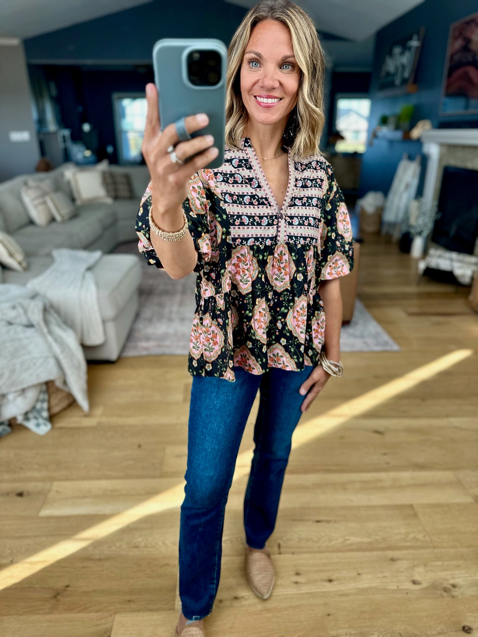 Waiting For This Patterned Top-THML-Anna Kaytes Boutique, Women's Fashion Boutique in Grinnell, Iowa