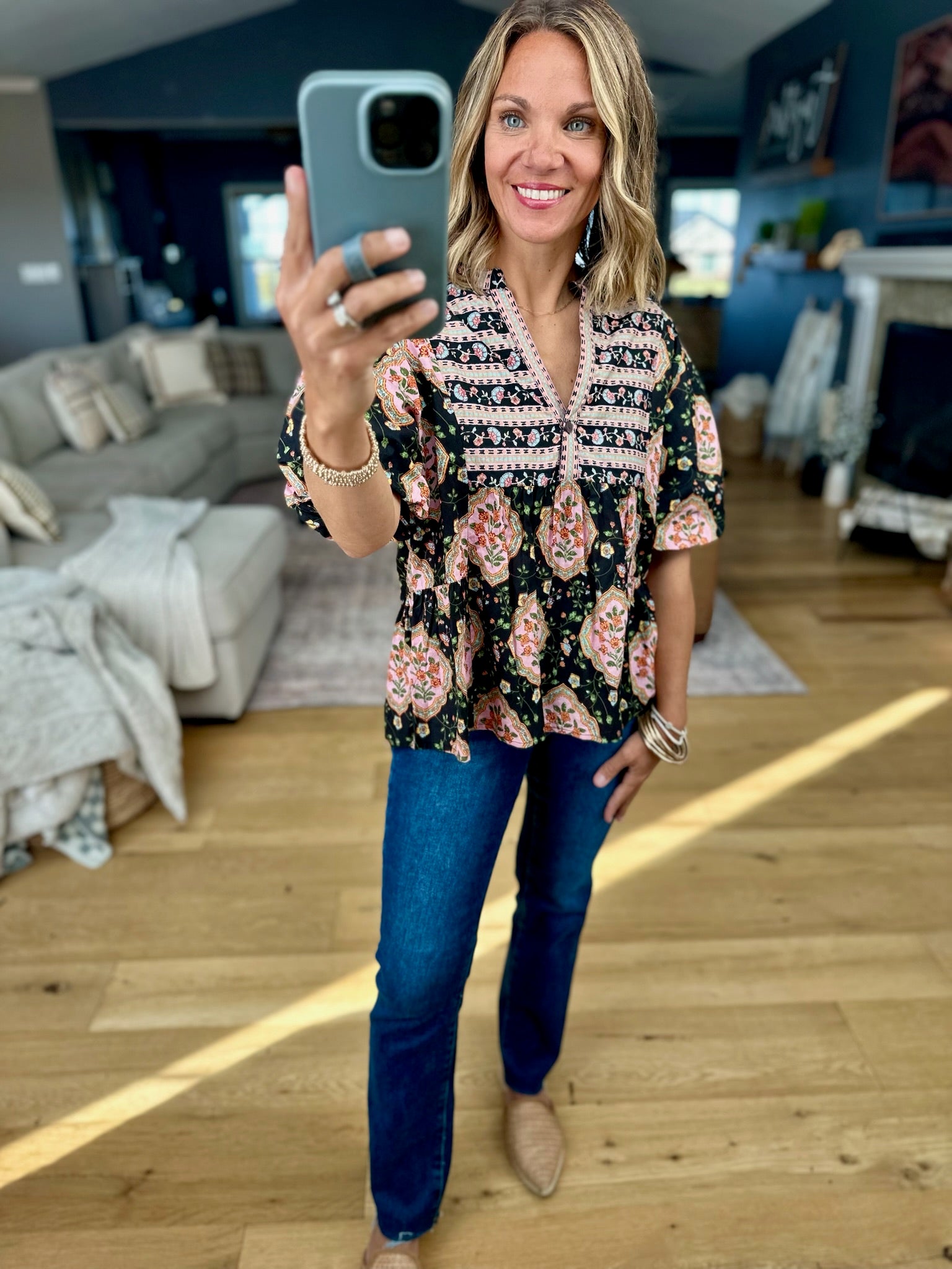 Waiting For This Patterned Top-THML-Anna Kaytes Boutique, Women's Fashion Boutique in Grinnell, Iowa