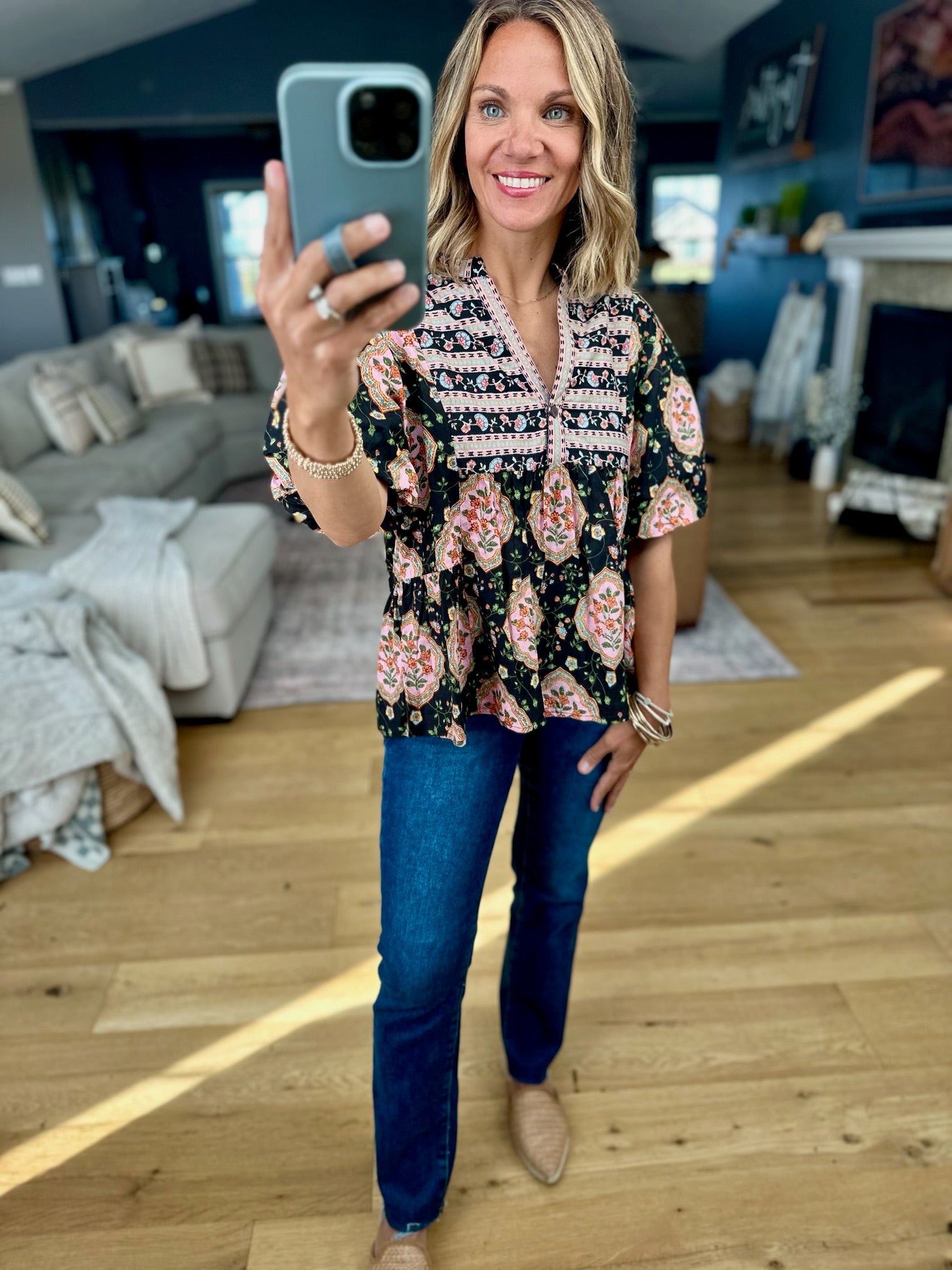 Waiting For This Patterned Top-THML-Anna Kaytes Boutique, Women's Fashion Boutique in Grinnell, Iowa