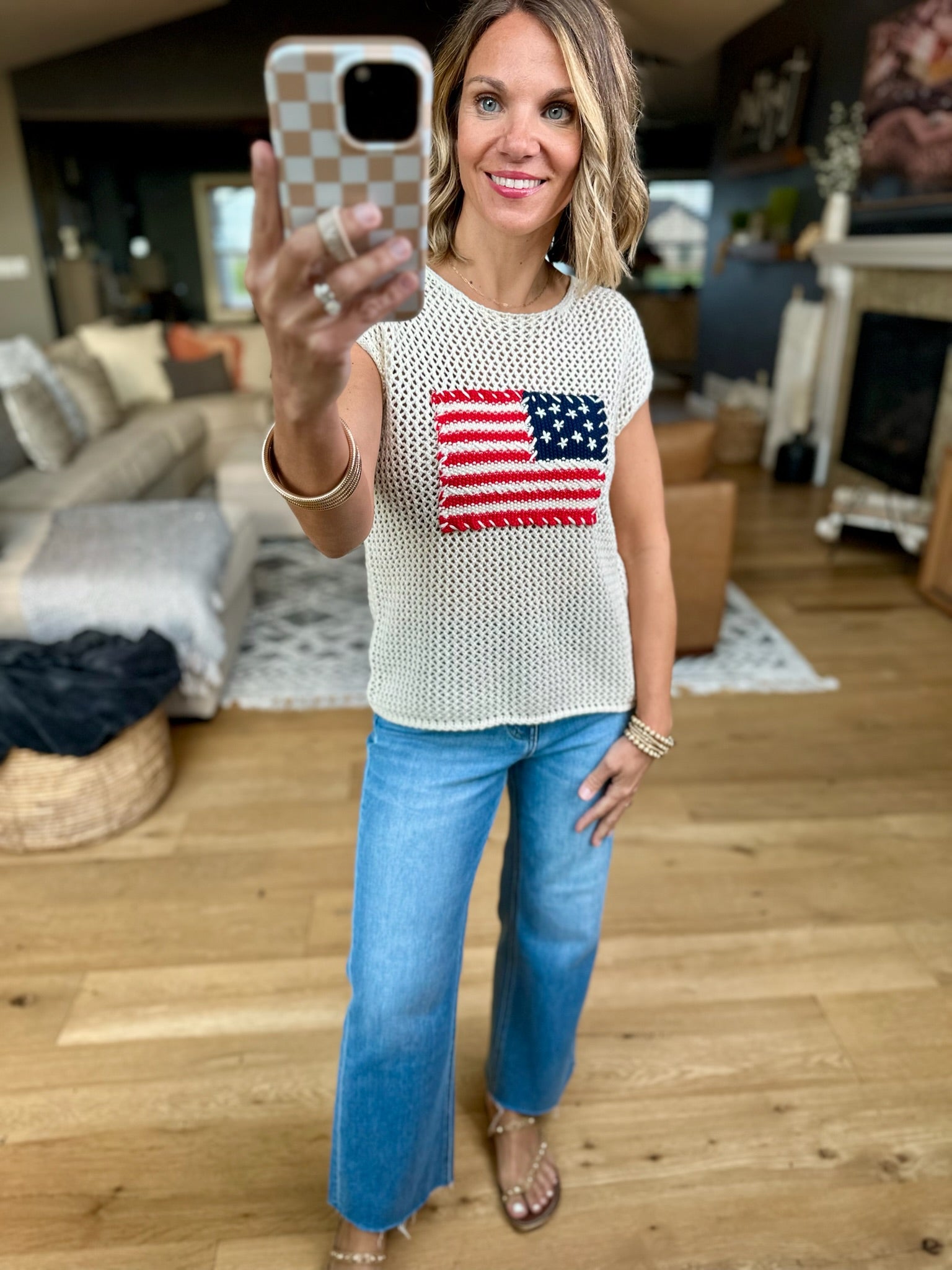 Symbol Of Honor Flag Knit Top - Multiple Options-Blu Pepper-Anna Kaytes Boutique, Women's Fashion Boutique in Grinnell, Iowa