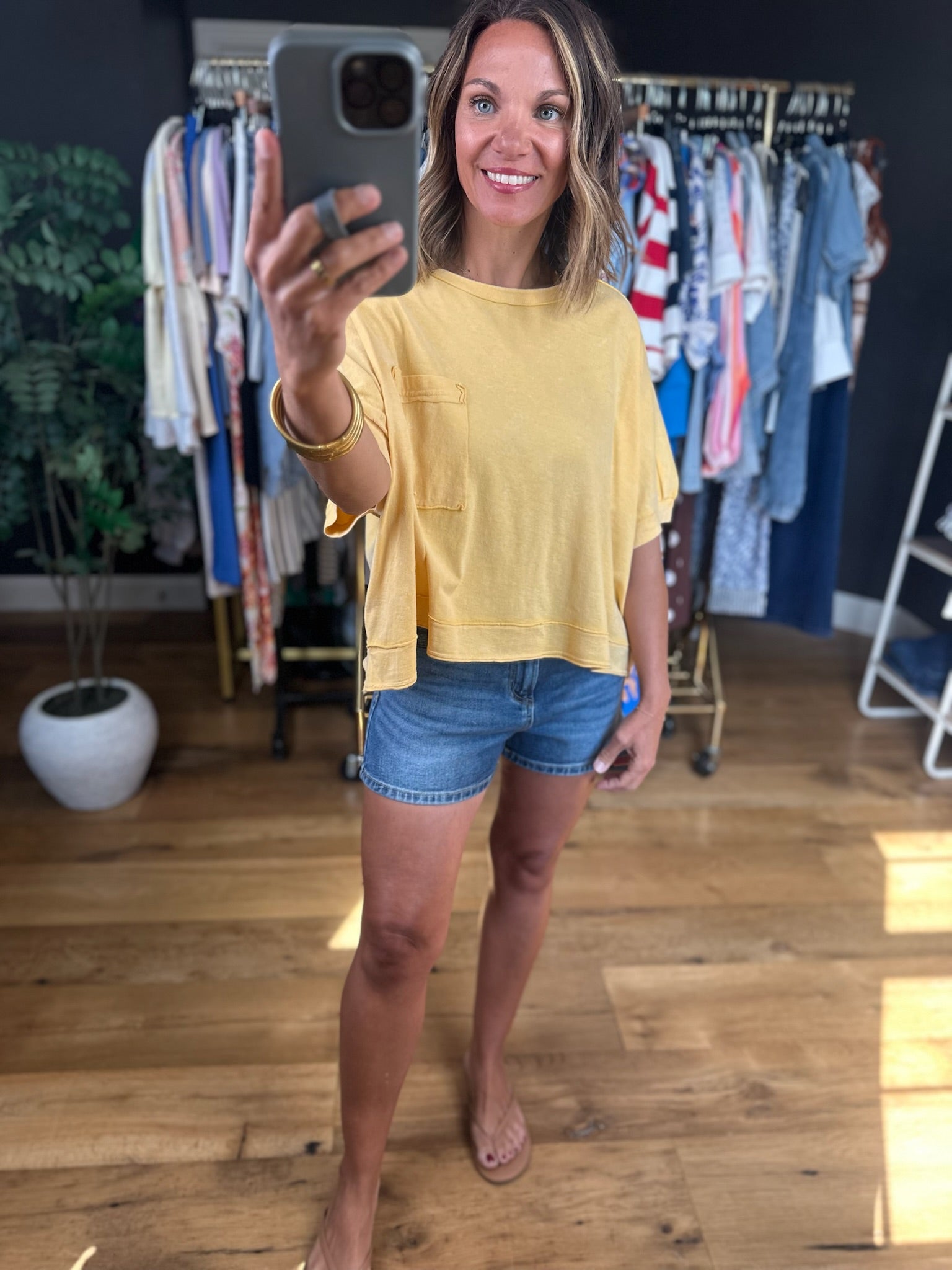 Wide Open Spaces Flowy Tee-Short Sleeves-Very J-Anna Kaytes Boutique, Women's Fashion Boutique in Grinnell, Iowa