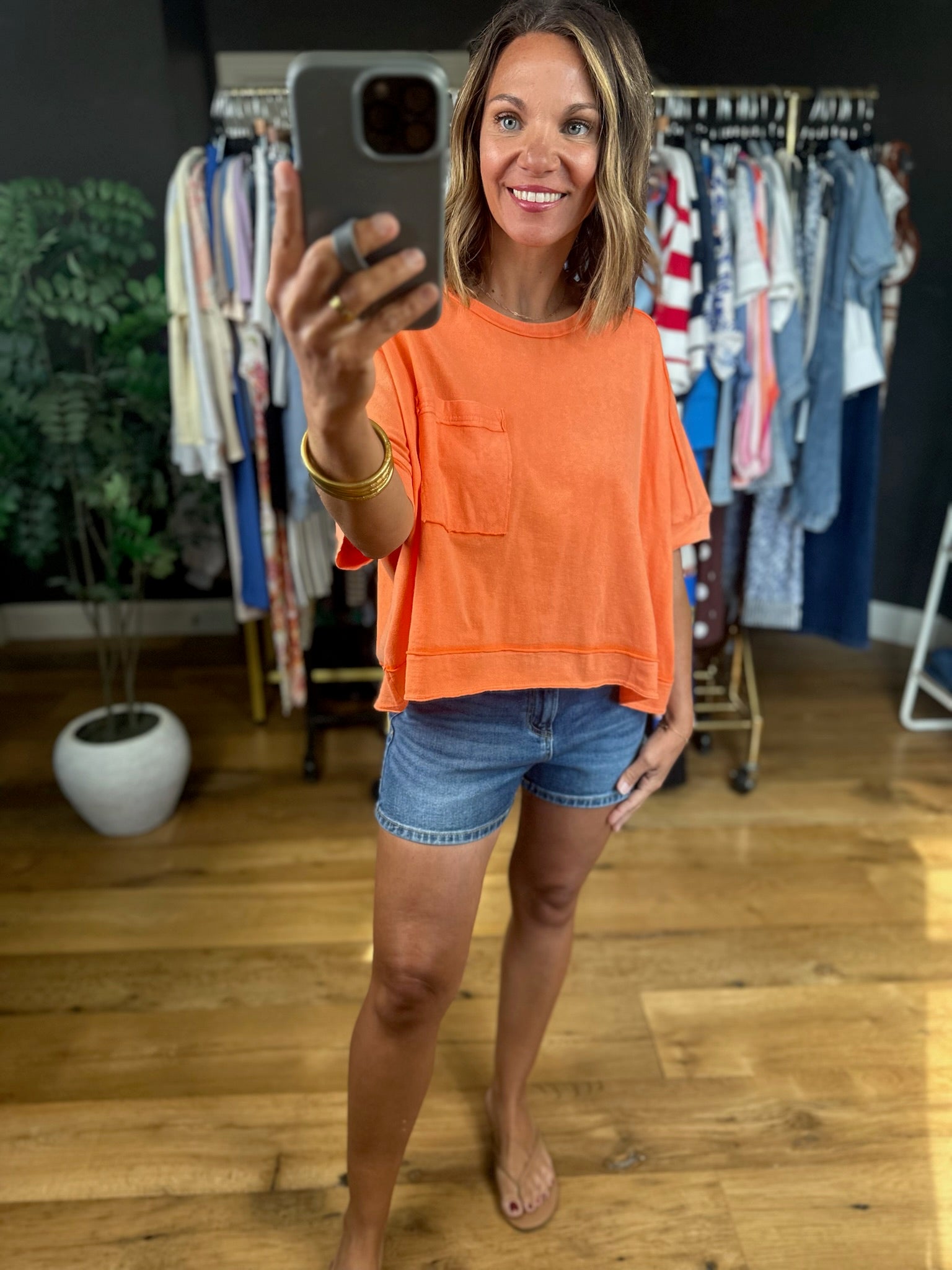 Wide Open Spaces Flowy Tee-Short Sleeves-Very J-Anna Kaytes Boutique, Women's Fashion Boutique in Grinnell, Iowa