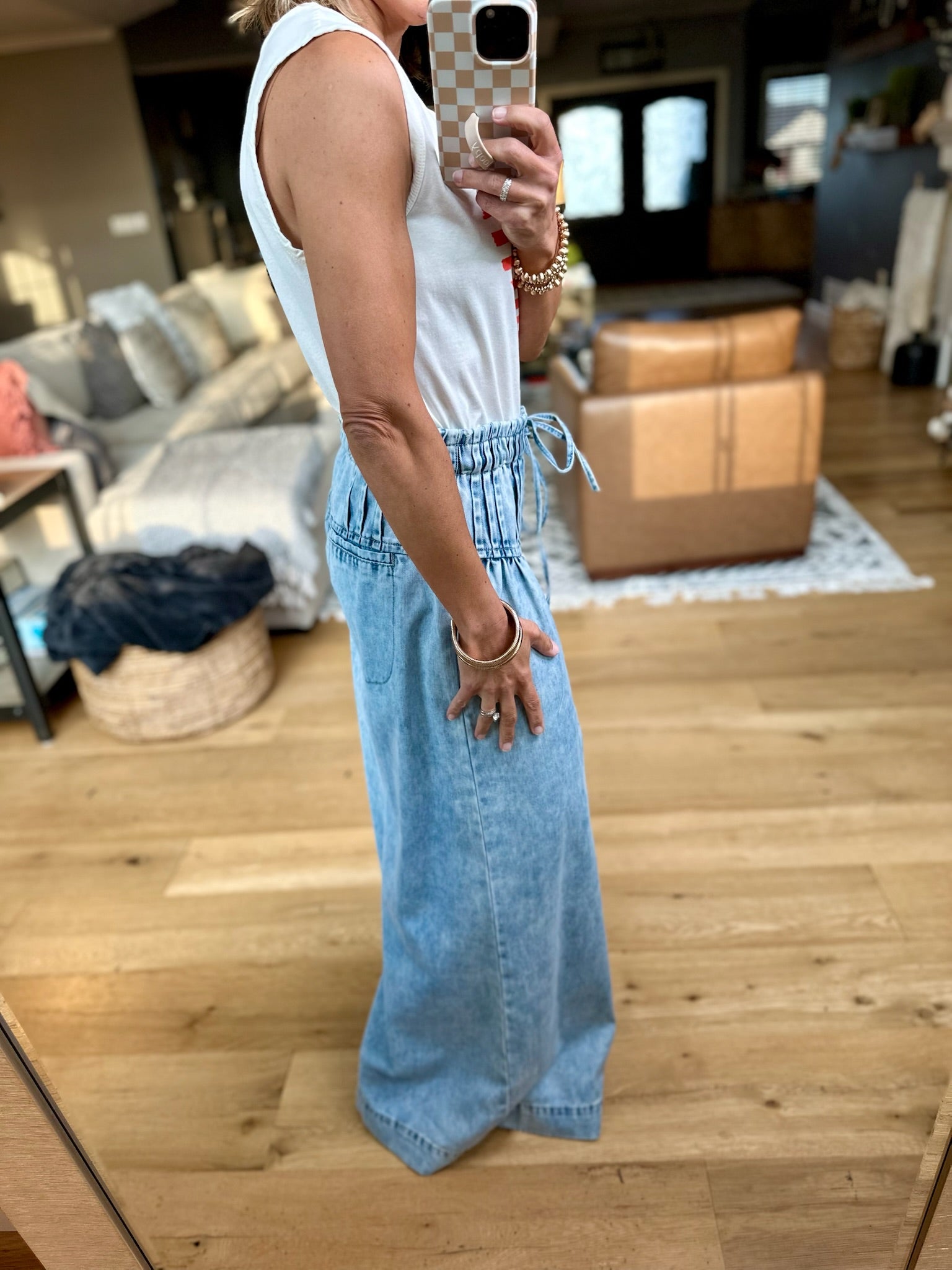 Stars & Stripes La Mer Tank - Sea Salt-Top-Z Supply-Anna Kaytes Boutique, Women's Fashion Boutique in Grinnell, Iowa