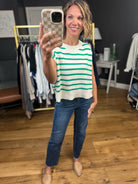 Anything In the World Striped Cap-Sleeve Knit Top - Multiple Options-Entro-Anna Kaytes Boutique, Women's Fashion Boutique in Grinnell, Iowa