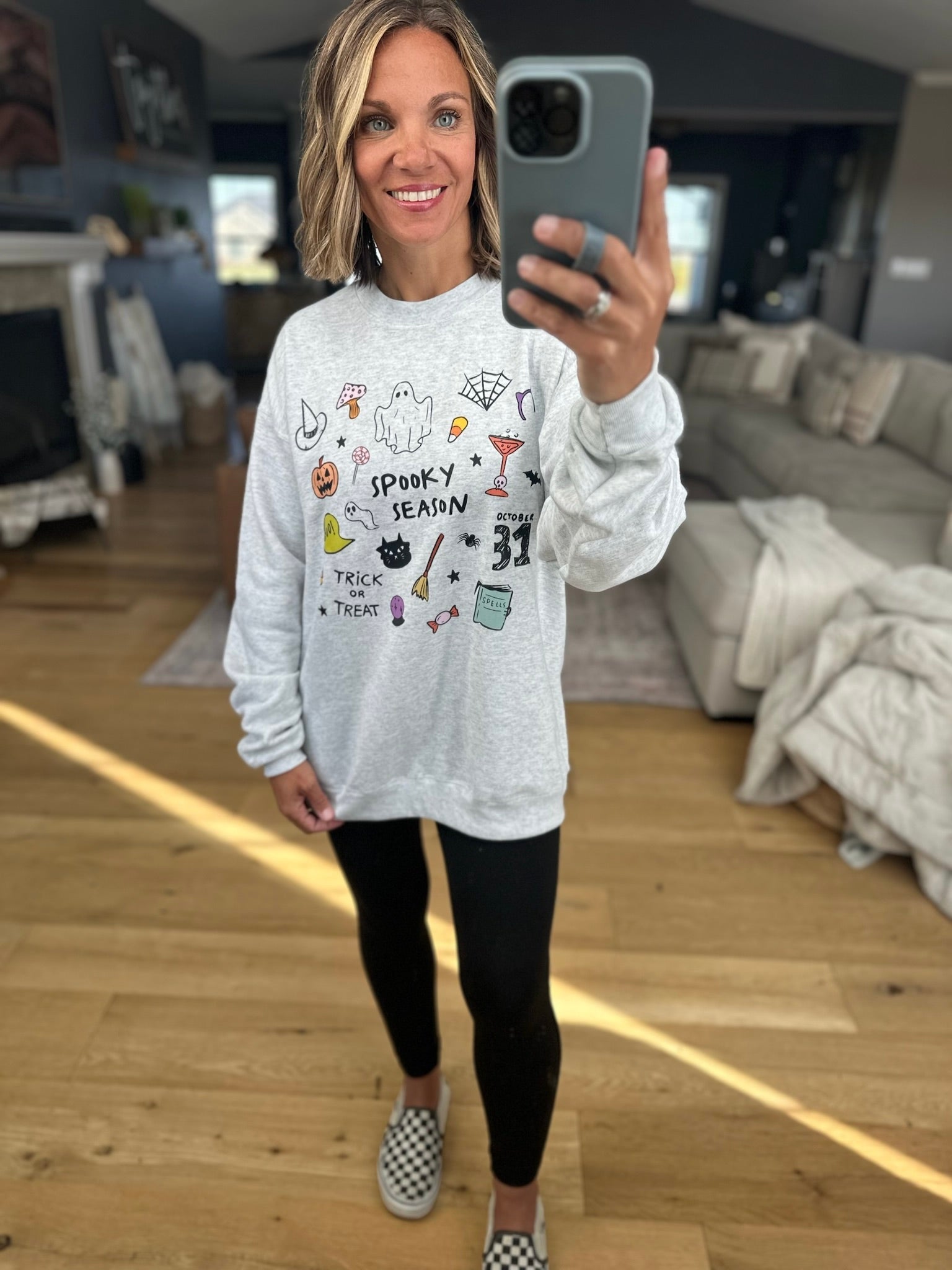 Spooky Season Crewneck Sweatshirt-sweater-Etta & East-Anna Kaytes Boutique, Women's Fashion Boutique in Grinnell, Iowa