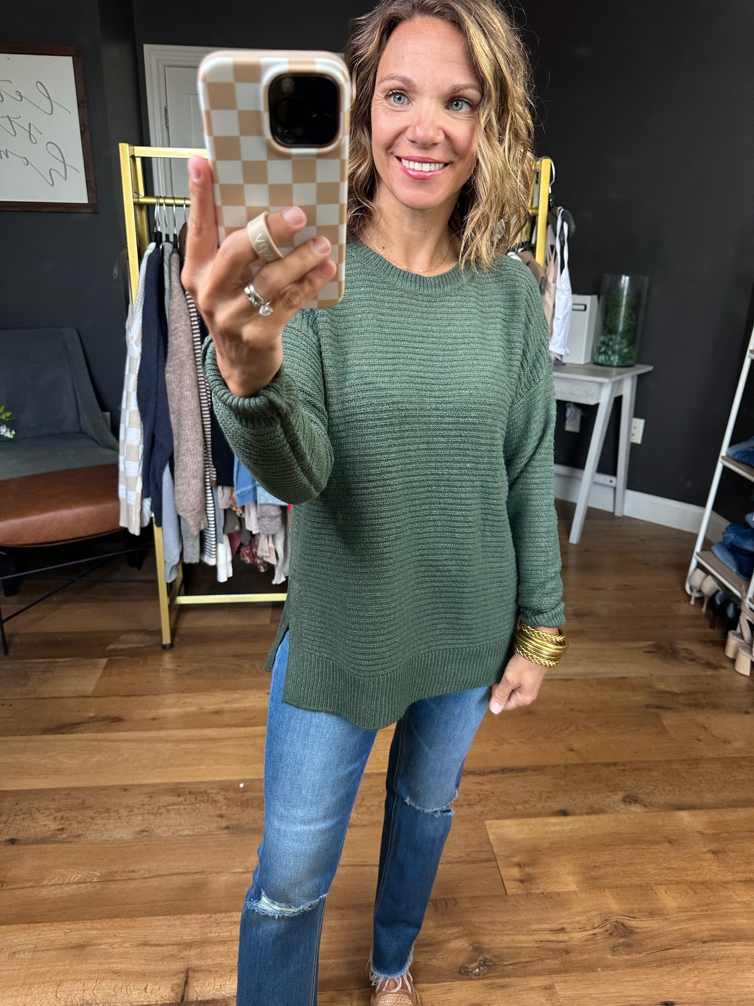 Right There With You Textured Crew Sweater - Multiple Options-Staccato-Anna Kaytes Boutique, Women's Fashion Boutique in Grinnell, Iowa