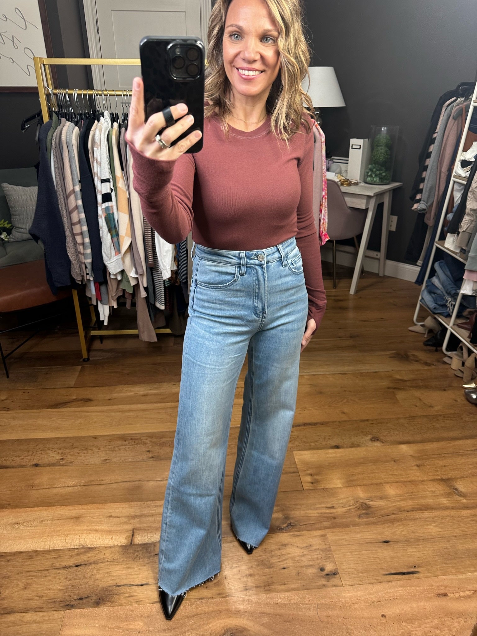 The Cecelia Super High-Rise Wide-Leg Denim-Jeans-Vervet V2680-Anna Kaytes Boutique, Women's Fashion Boutique in Grinnell, Iowa