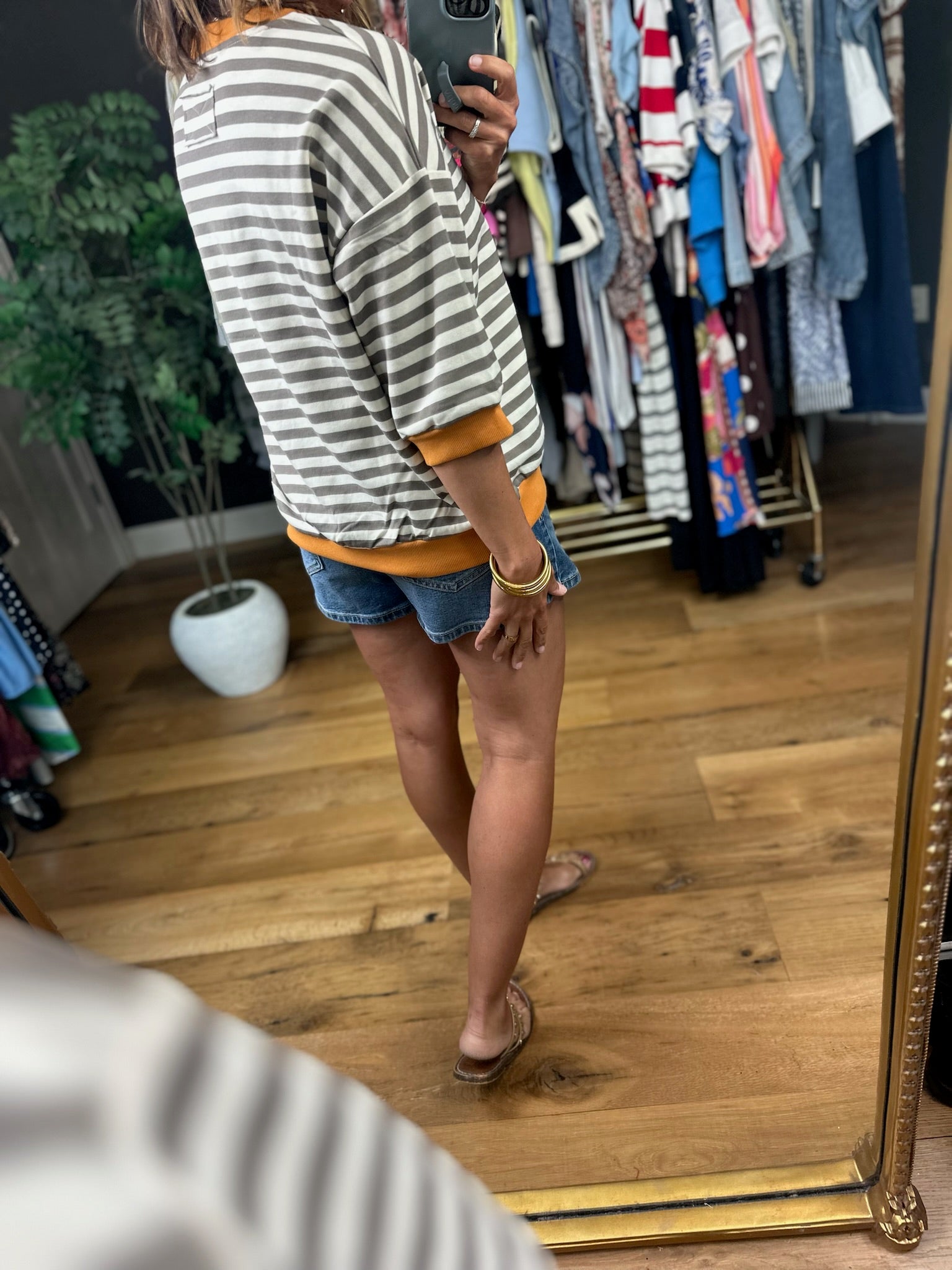 Keep Me Company Striped Top-Short Sleeves-JOA-Anna Kaytes Boutique, Women's Fashion Boutique in Grinnell, Iowa
