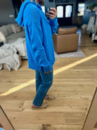 Better In Blue Knit Hoodie-Wishlist-Anna Kaytes Boutique, Women's Fashion Boutique in Grinnell, Iowa