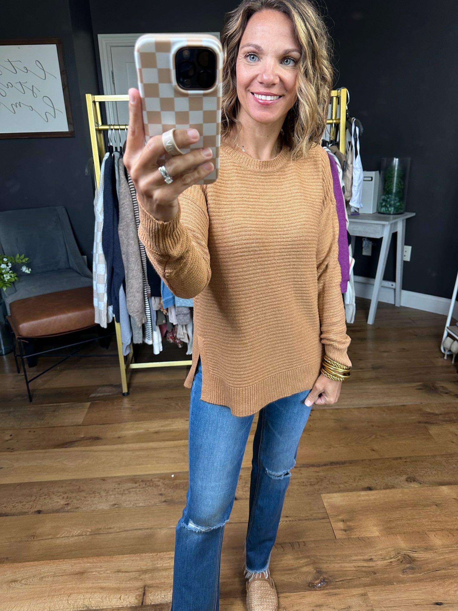 Right There With You Textured Crew Sweater - Multiple Options-Staccato-Anna Kaytes Boutique, Women's Fashion Boutique in Grinnell, Iowa