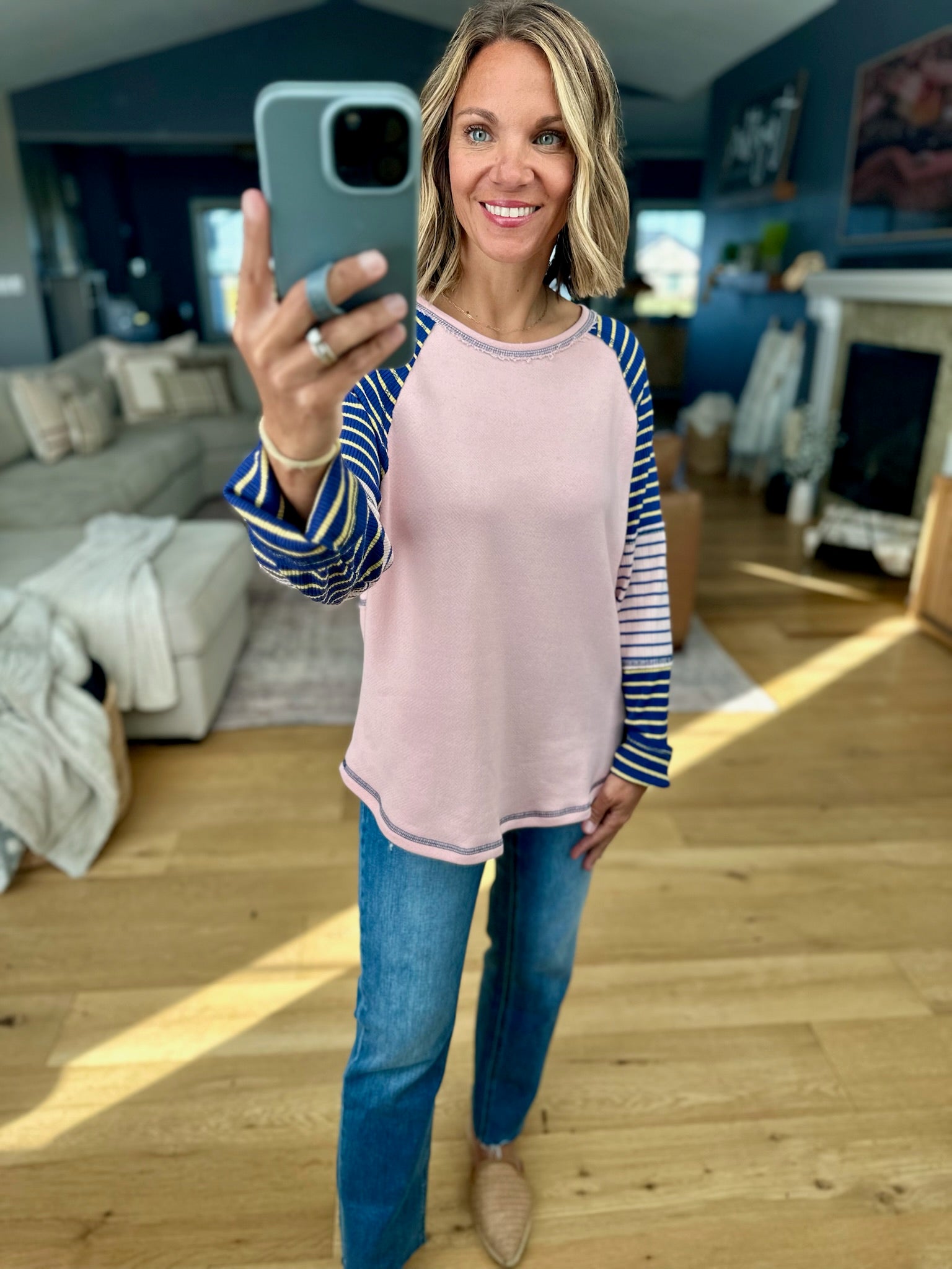 First Choice Striped Long Sleeve Top-Bucketlist-Anna Kaytes Boutique, Women's Fashion Boutique in Grinnell, Iowa