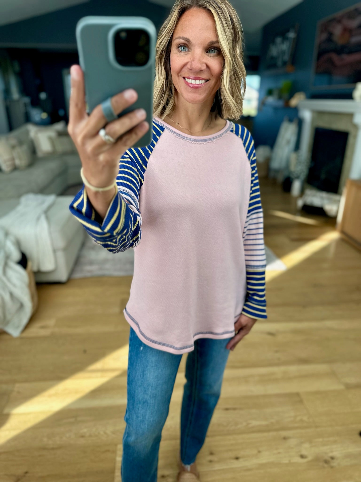 First Choice Striped Long Sleeve Top-Bucketlist-Anna Kaytes Boutique, Women's Fashion Boutique in Grinnell, Iowa