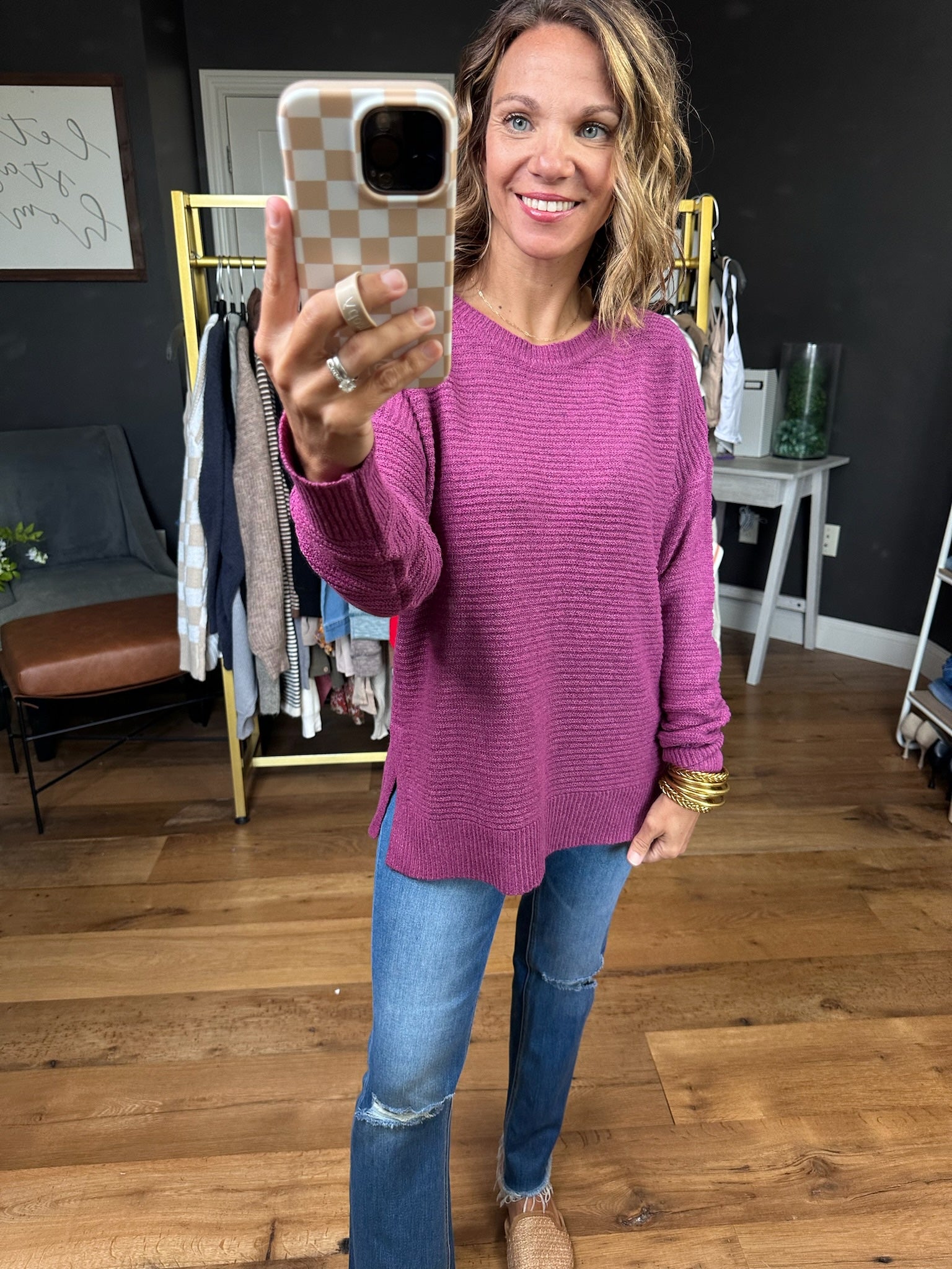 Right There With You Textured Crew Sweater - Multiple Options-Staccato-Anna Kaytes Boutique, Women's Fashion Boutique in Grinnell, Iowa