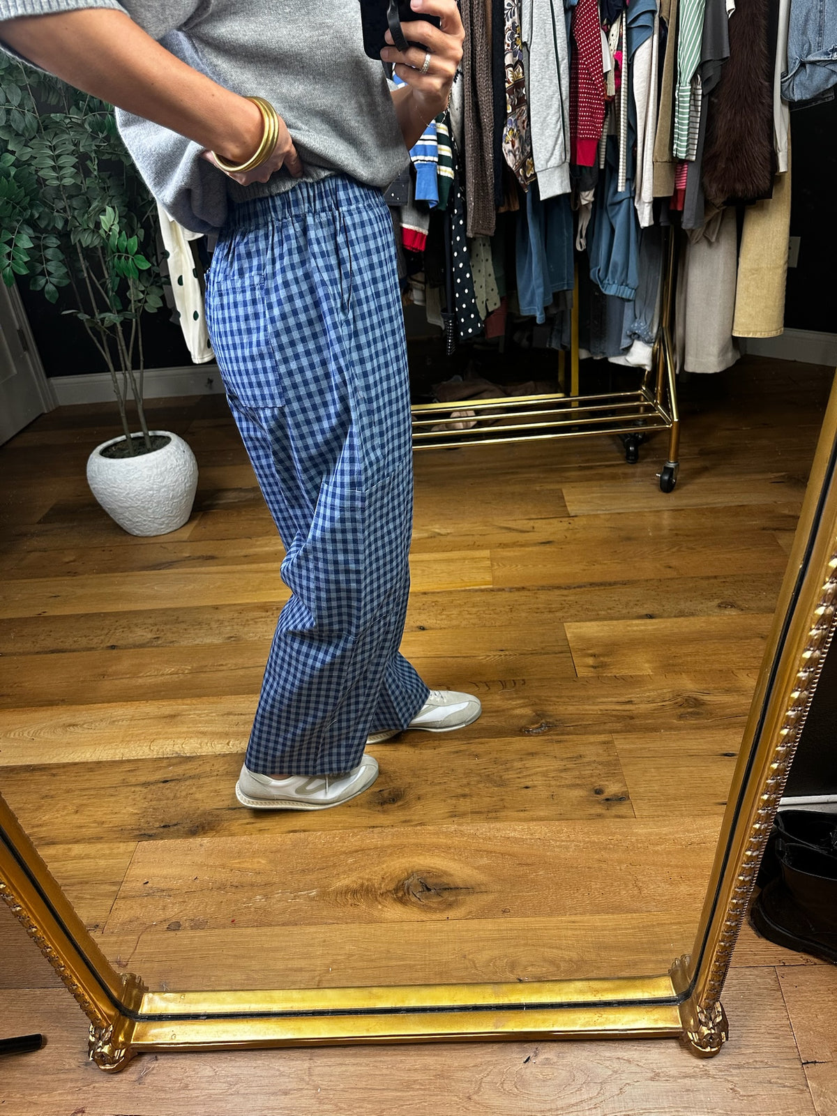 The Elaina Plaid Pocket Pants-Pants-Wishlist-Anna Kaytes Boutique, Women's Fashion Boutique in Grinnell, Iowa