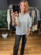 Downtown Beginnings Short Sleeve Knit Top-Sweaters-Staccato-Anna Kaytes Boutique, Women's Fashion Boutique in Grinnell, Iowa