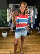 My Hero Striped Terry-Knit Top-Short Sleeves-Wishlist-Anna Kaytes Boutique, Women's Fashion Boutique in Grinnell, Iowa