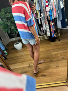 My Hero Striped Terry-Knit Top-Short Sleeves-Wishlist-Anna Kaytes Boutique, Women's Fashion Boutique in Grinnell, Iowa