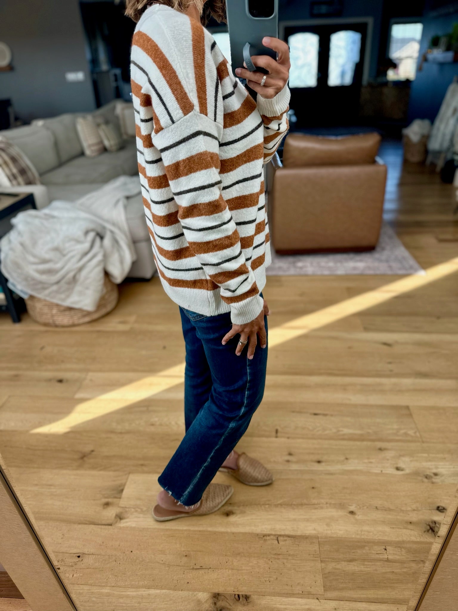 The Next Level Striped Sweater-Anna Kaytes Boutique-Anna Kaytes Boutique, Women's Fashion Boutique in Grinnell, Iowa