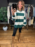 My Hero Oversized Wide Stripe Crewneck-Sweaters-JOA-Anna Kaytes Boutique, Women's Fashion Boutique in Grinnell, Iowa
