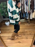 My Hero Oversized Wide Stripe Crewneck-Sweaters-JOA-Anna Kaytes Boutique, Women's Fashion Boutique in Grinnell, Iowa
