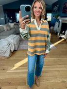 An Easy Edge Rugby Striped Top-Doe & Rae-Anna Kaytes Boutique, Women's Fashion Boutique in Grinnell, Iowa