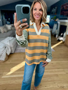 An Easy Edge Rugby Striped Top-Doe & Rae-Anna Kaytes Boutique, Women's Fashion Boutique in Grinnell, Iowa