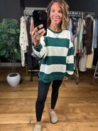 My Hero Oversized Wide Stripe Crewneck-Sweaters-JOA-Anna Kaytes Boutique, Women's Fashion Boutique in Grinnell, Iowa